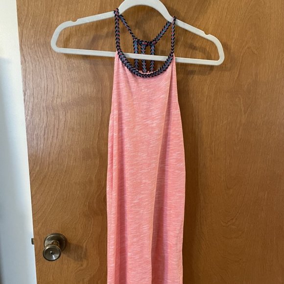 EUC Old Navy Girls Heather Pink Sleeveless Dress Swim Coverup Size Large 10-12 - Picture 1 of 6